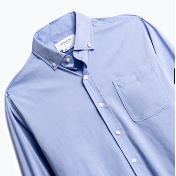 Ministry of Supply Blue Gemini Woven Dress Shirt Sz XXL Slim NWT - Picture 6 of 10